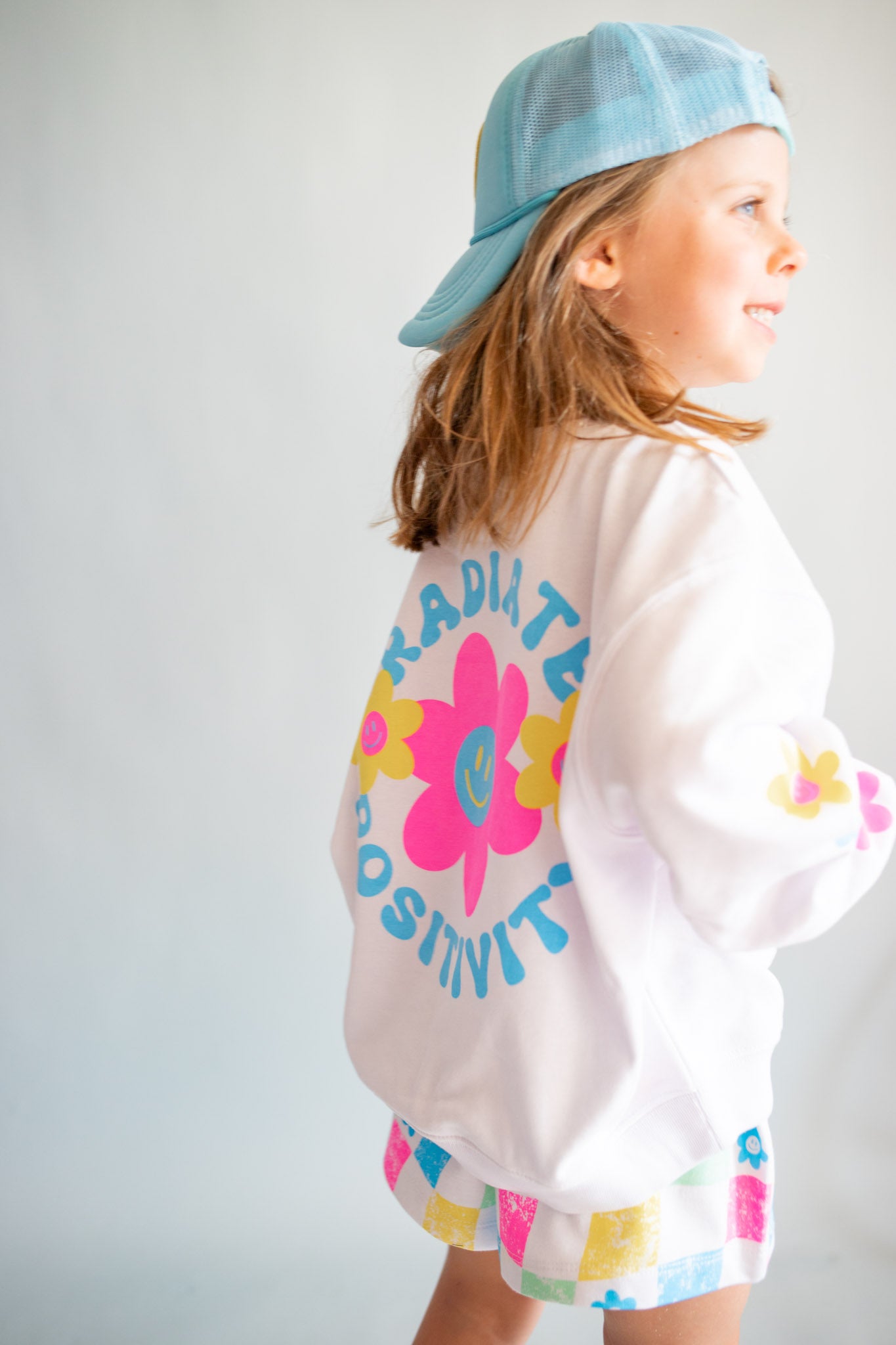 XOXO by Magpies All Over Checker French Terry Short