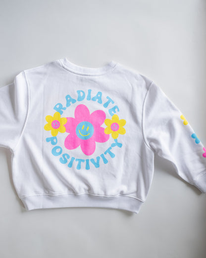 XOXO by Magpies Radiate Positivity Sweatshirt | White