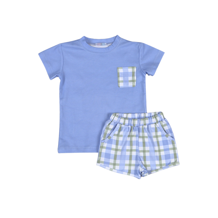 Pocket Short Set | Jon Plaid