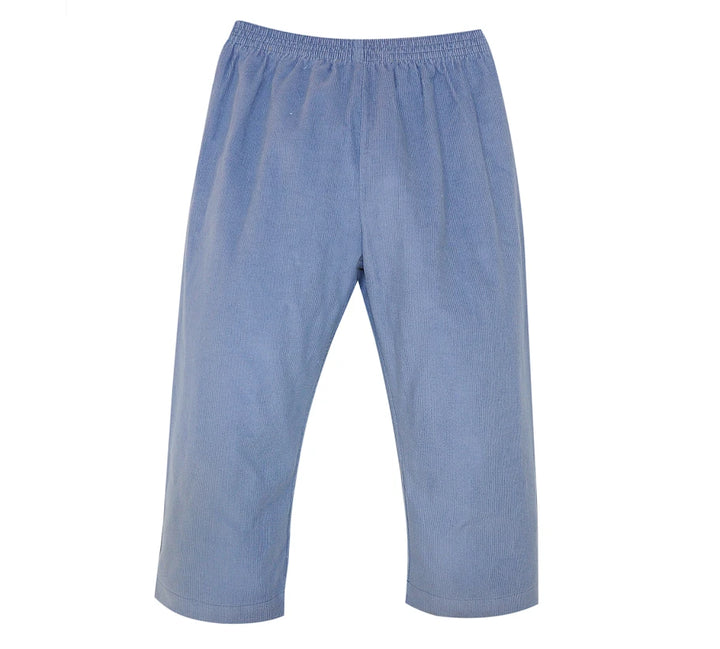 Logan Elastic Pant | Steel Blue Cord