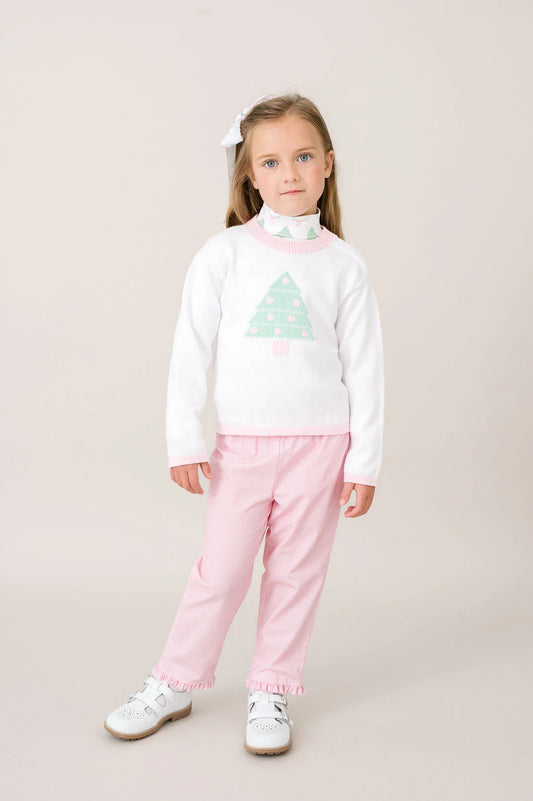 Tiny Tot Turtleneck | Oh Christmas Tree | Pink