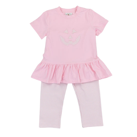 Jack O Lantern Pink Girls Pant Set