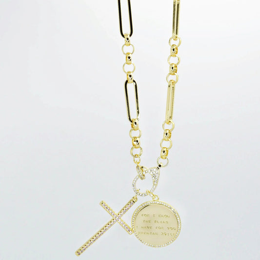 Jeremiah 29:11 Cross Necklace