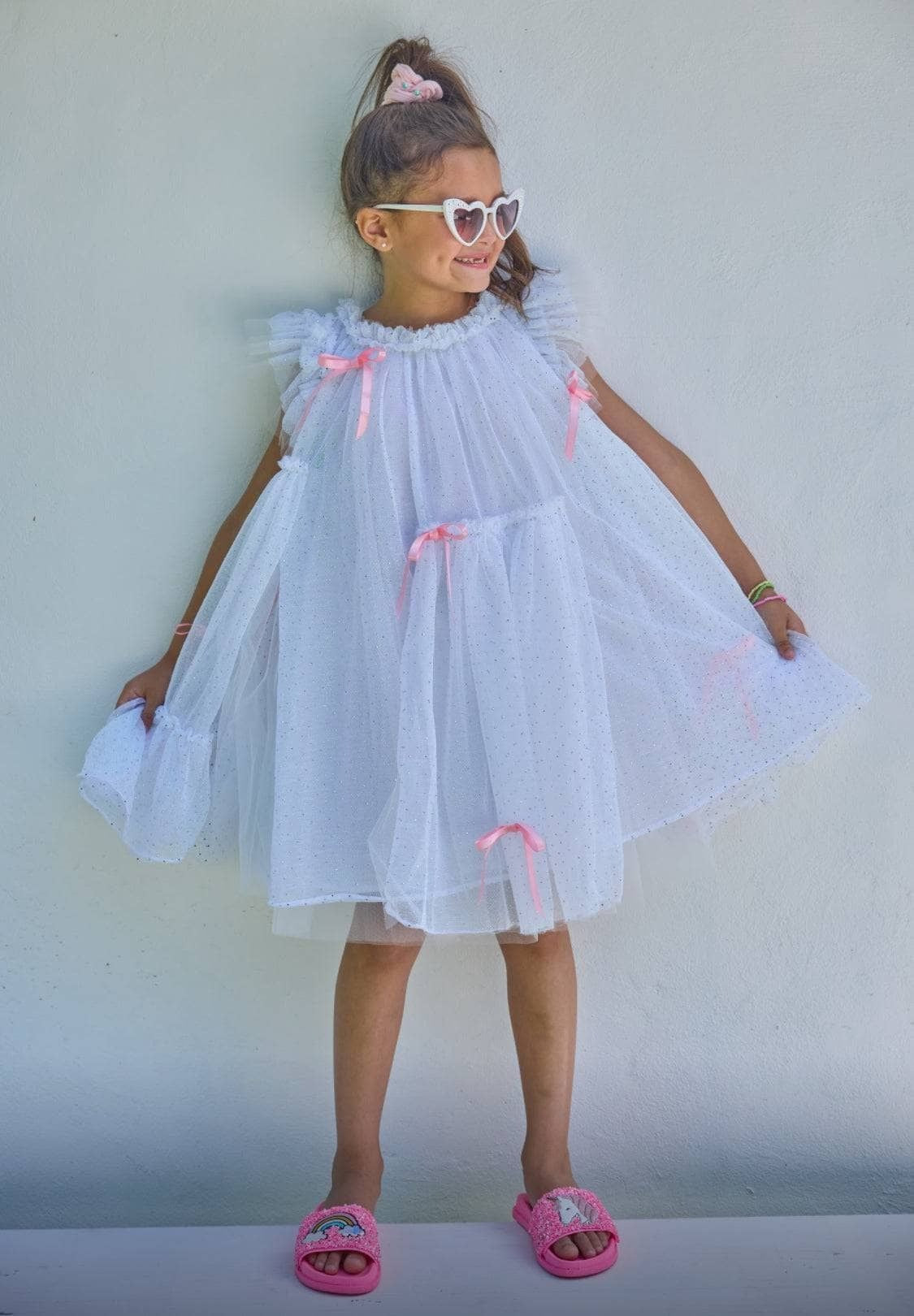 Jolie Bow Shimmer Dress