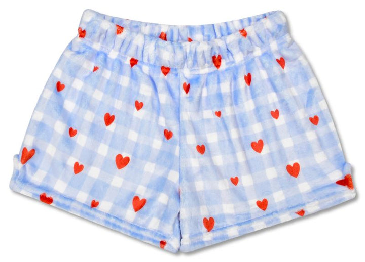 Gingham Hearts Plush Shorts