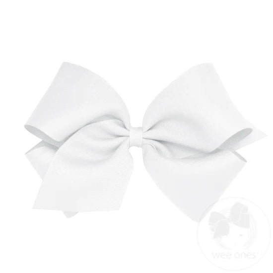 King Classic Grosgrain Bow | White