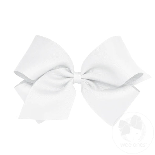 King Classic Grosgrain Bow | White