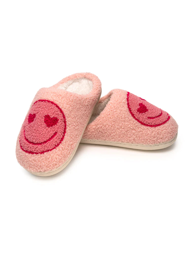 Happy Heart Slippers | Pink