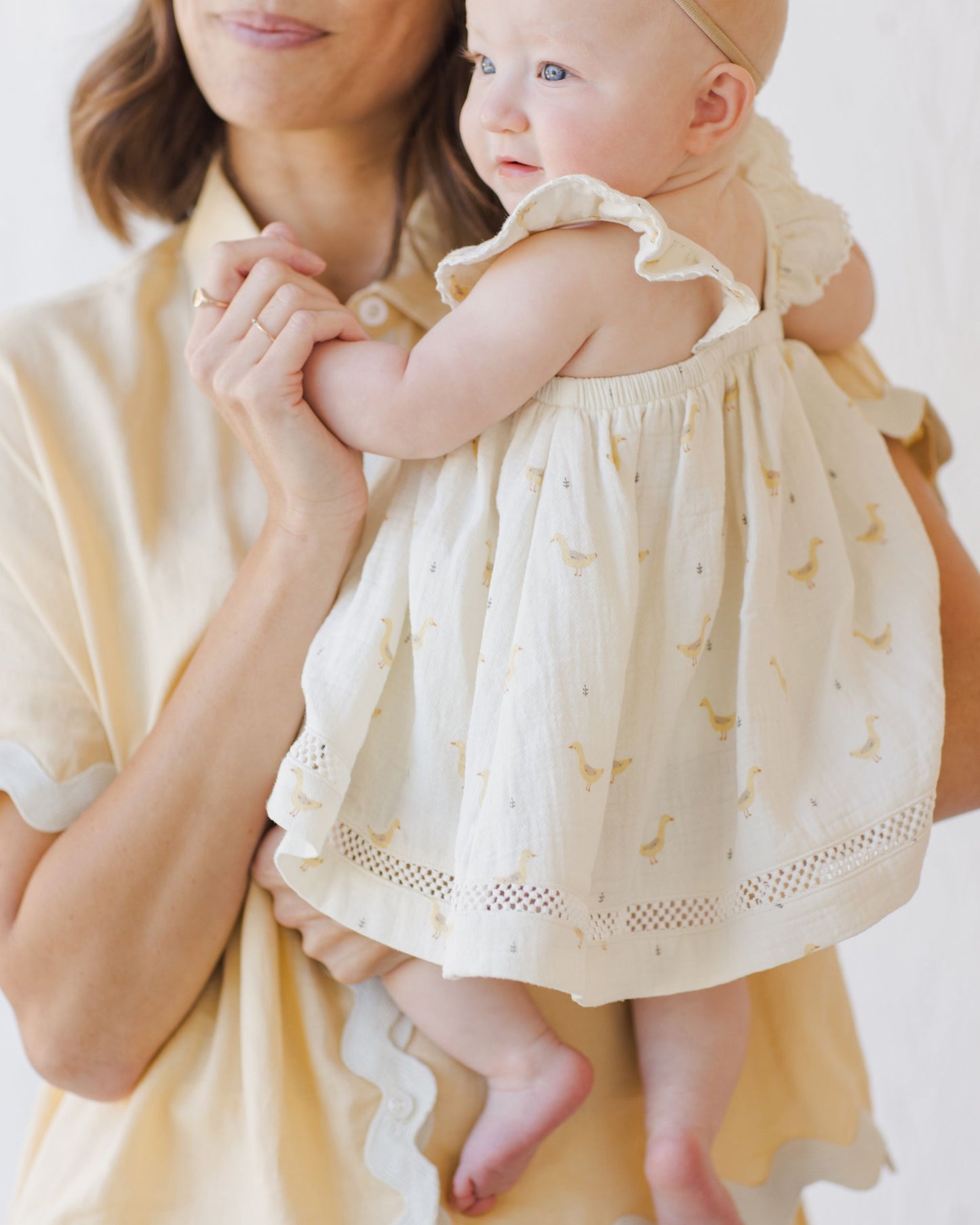 RUFFLED TANK DRESS || GEESE