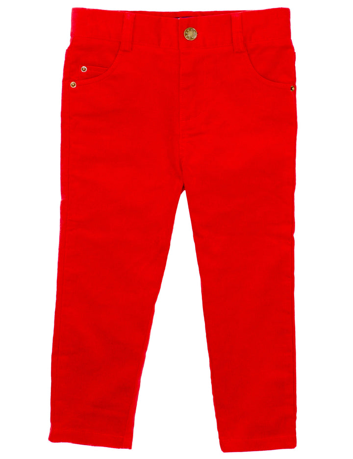 Boys Pinwale Cord Pant | True Red