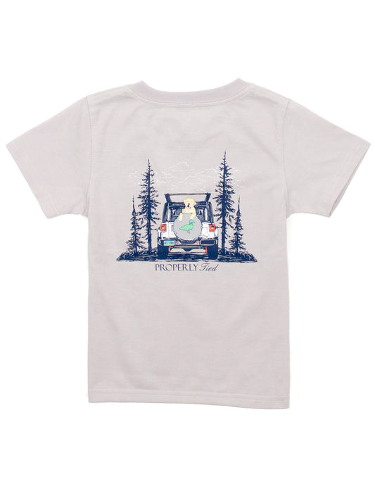 Boys Catch A Ride Short Sleeve Tee | Ice Grey