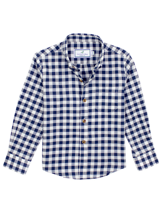 Boys Woodland Sportshirt | Navy Pier