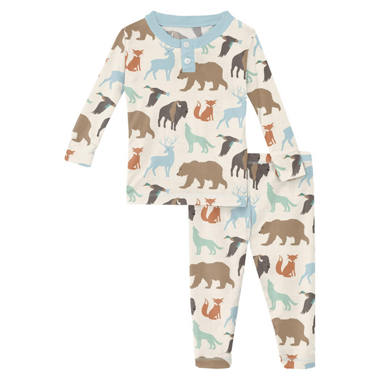 Long Sleeve Henley Pajama Set | National Wildlife Federation