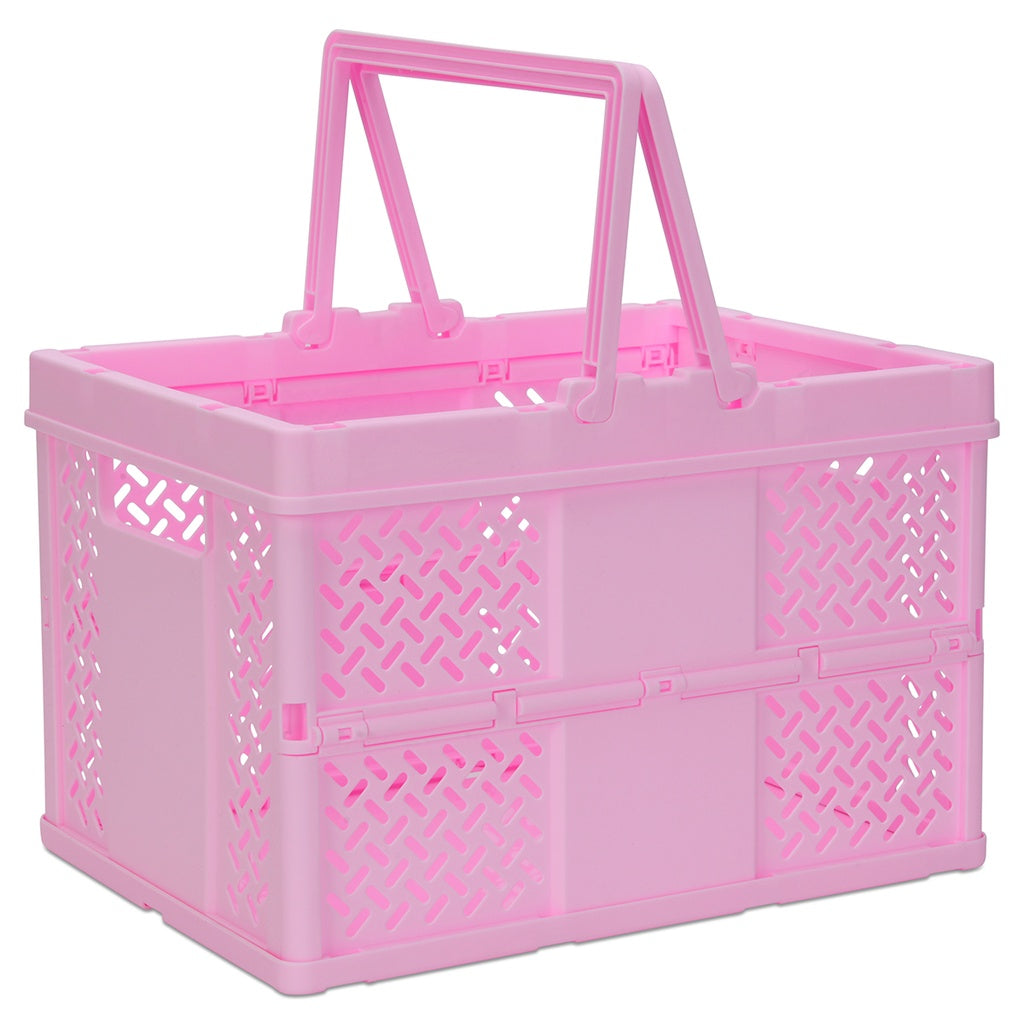 Large Foldable Storage Crate | Pink