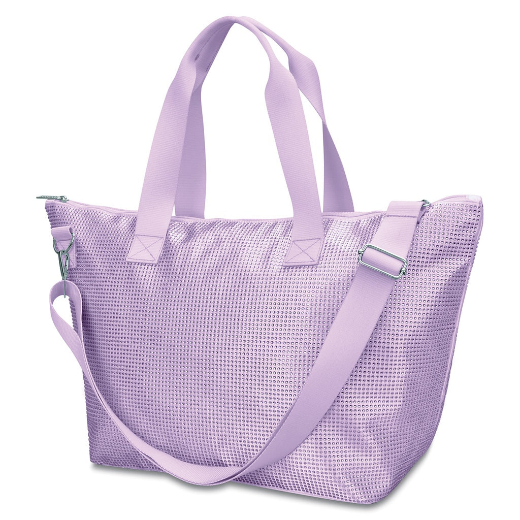 Lavender Rhinestone Overnight Bag