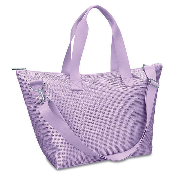 Lavender Rhinestone Overnight Bag