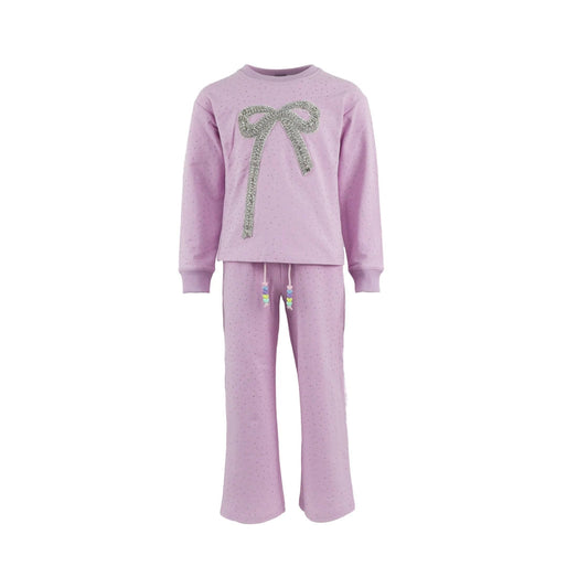 Lavender Sparkle Bow Charm Set