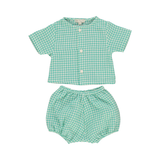 Leo Baby Set | Mediterranean Check