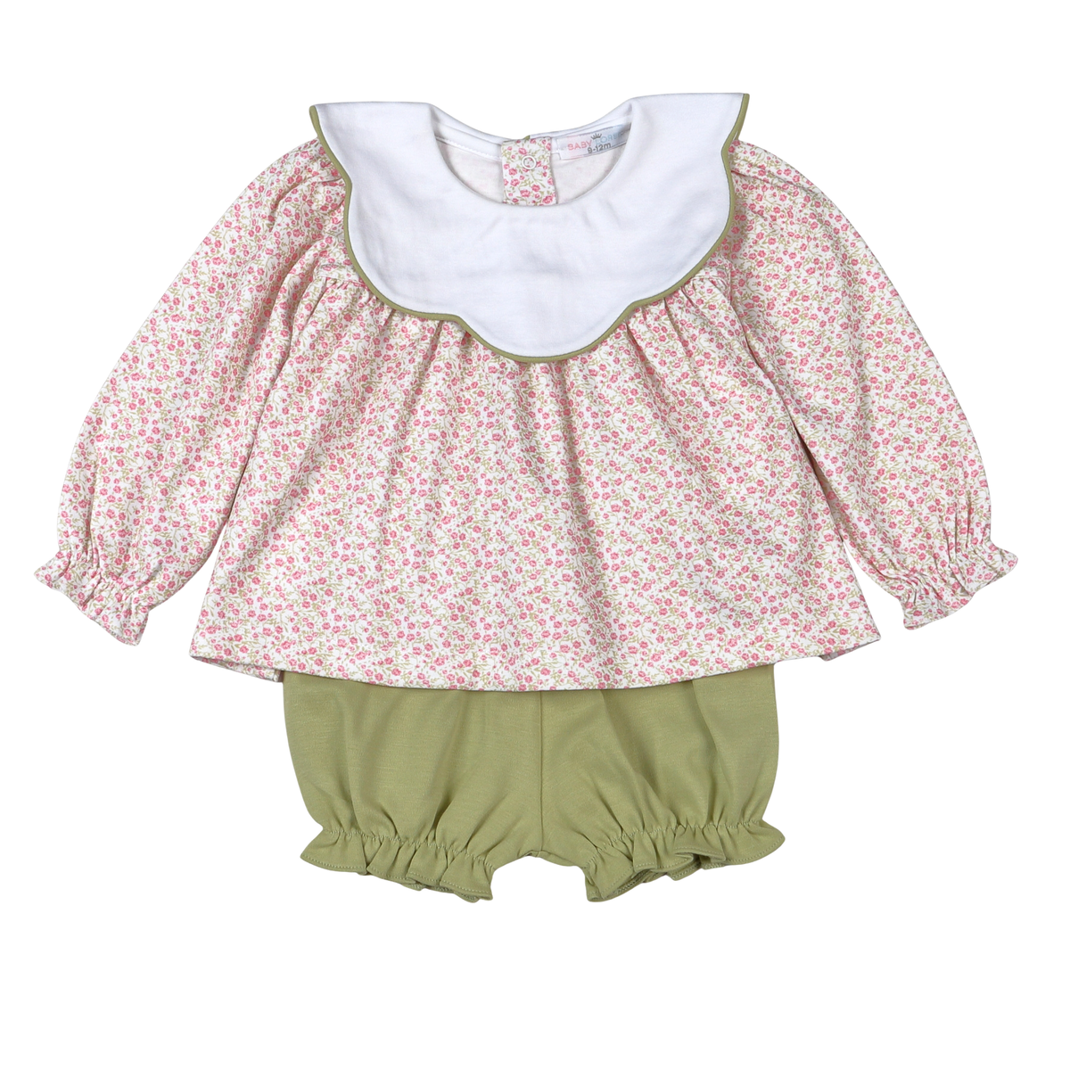 Melody Pima Scallop Collar Bloomer Set