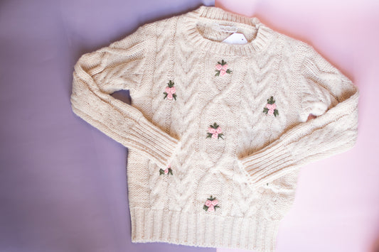 Floral Embroidered Sweater