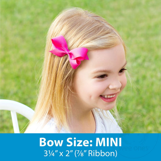 Mini Classic Grosgrain Hair Bow | Forest Green