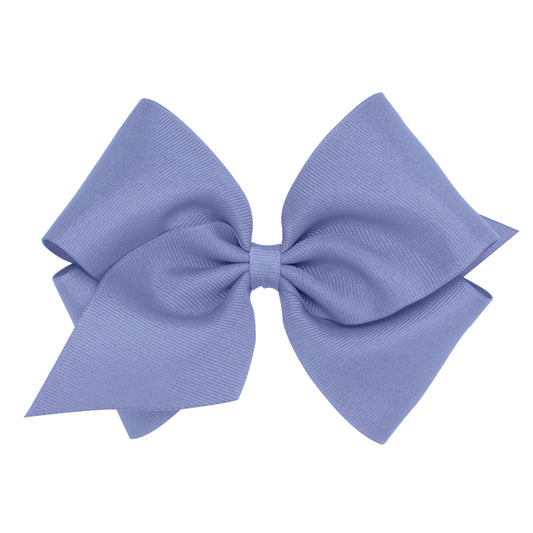 Mini King Classic Grosgrain Hair Bow | Blue Bird