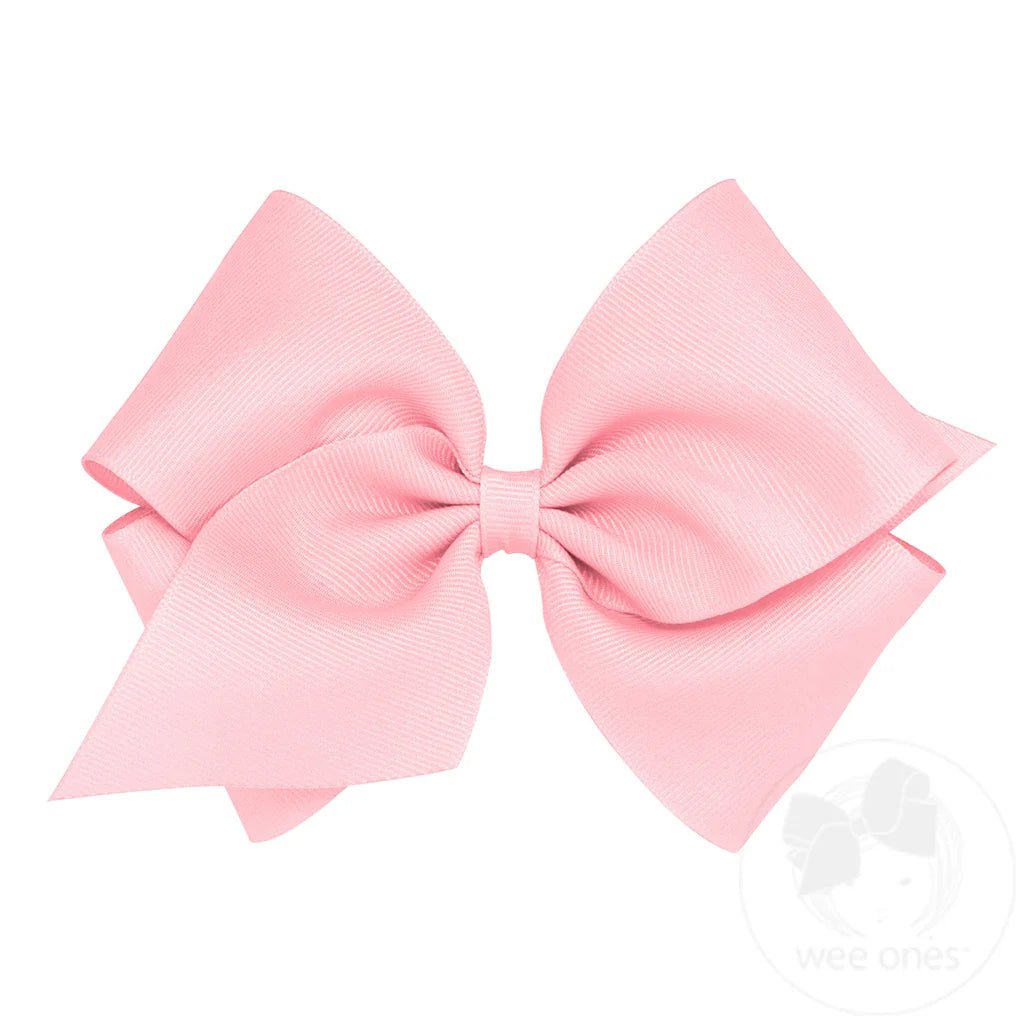 Small King Classic Grosgrain Bow | Light Pink