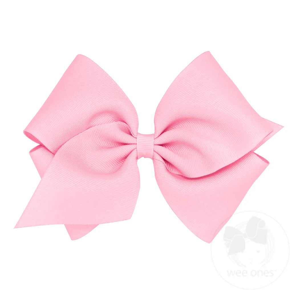 Small King Classic Grosgrain Bow | Pearl Pink