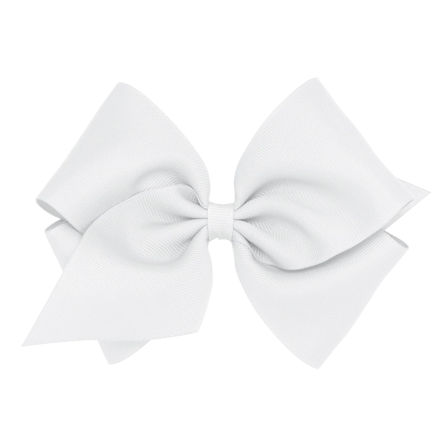 Mini King Classic Grosgrain Hair Bow | White