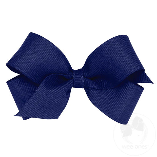 Mini Classic Grosgrain Bow | Light Navy