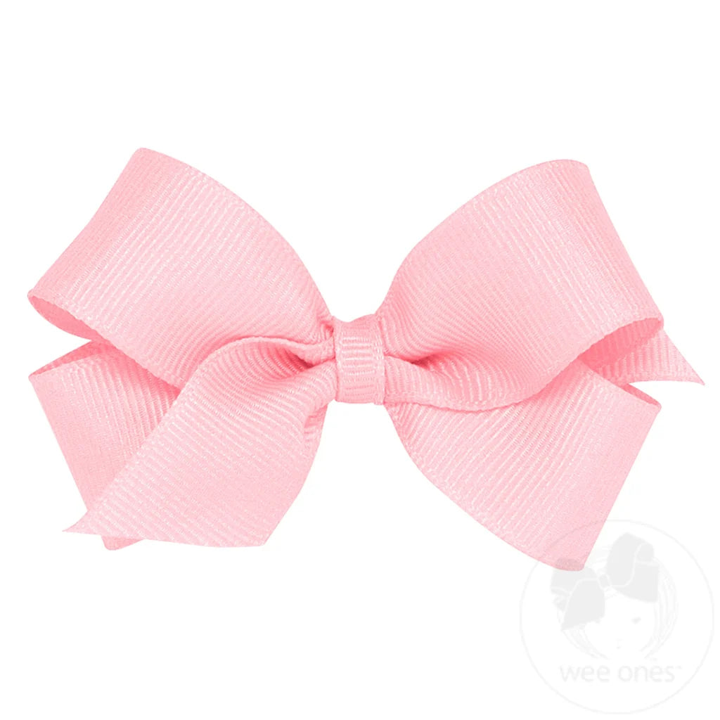 Mini Classic Grosgrain Hair Bow | Light Pink