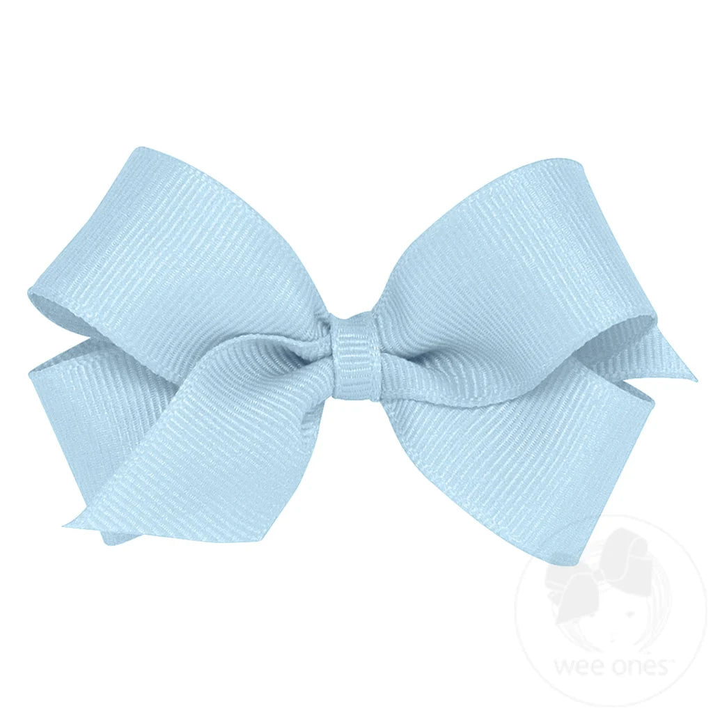 Mini Classic Grosgrain Hair Bow | Millennium Blue