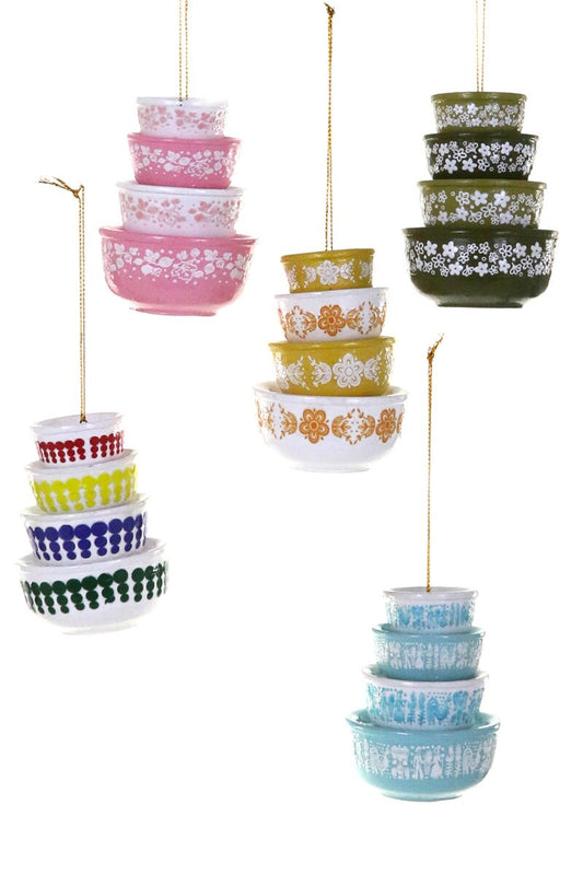 Vintage Stacked Bowls Ornament | Assorted