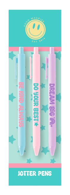 XOXO by Magpies Jotter Pens (3-Pack) | Dream Big