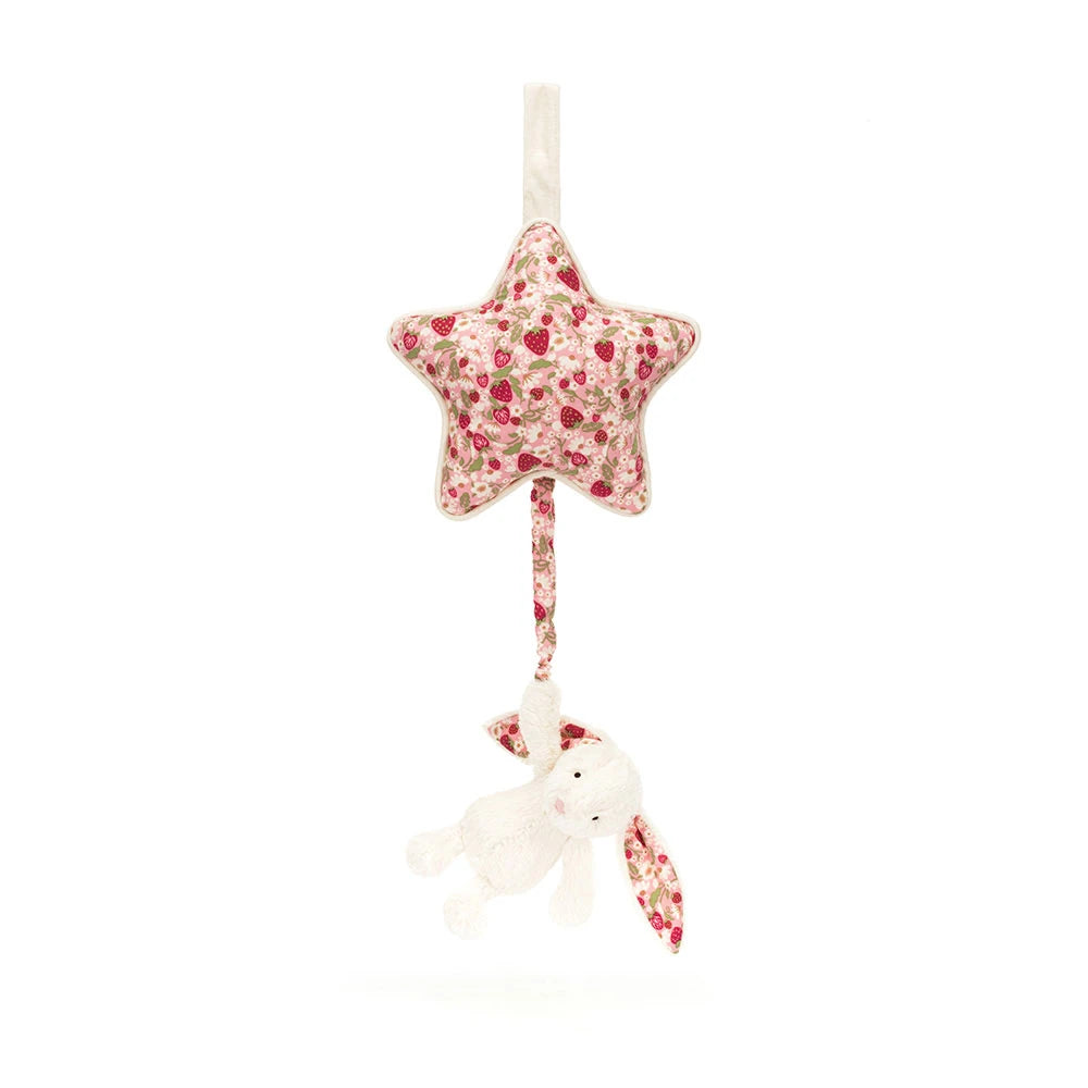 Blossom Cream Bunny 'Berry' Musical Pull