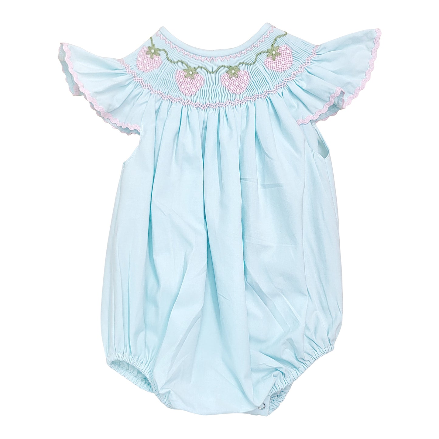 Strawberry Vine Smocked Mint Bubble
