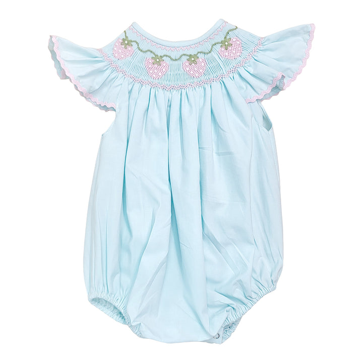 Strawberry Vine Smocked Mint Bubble