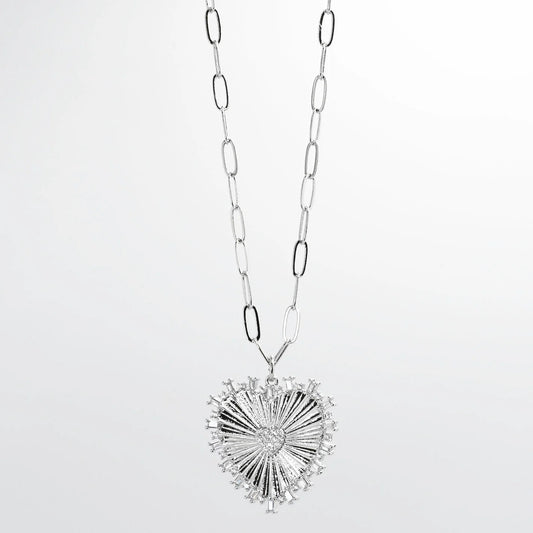 Mama heart Silver Necklace