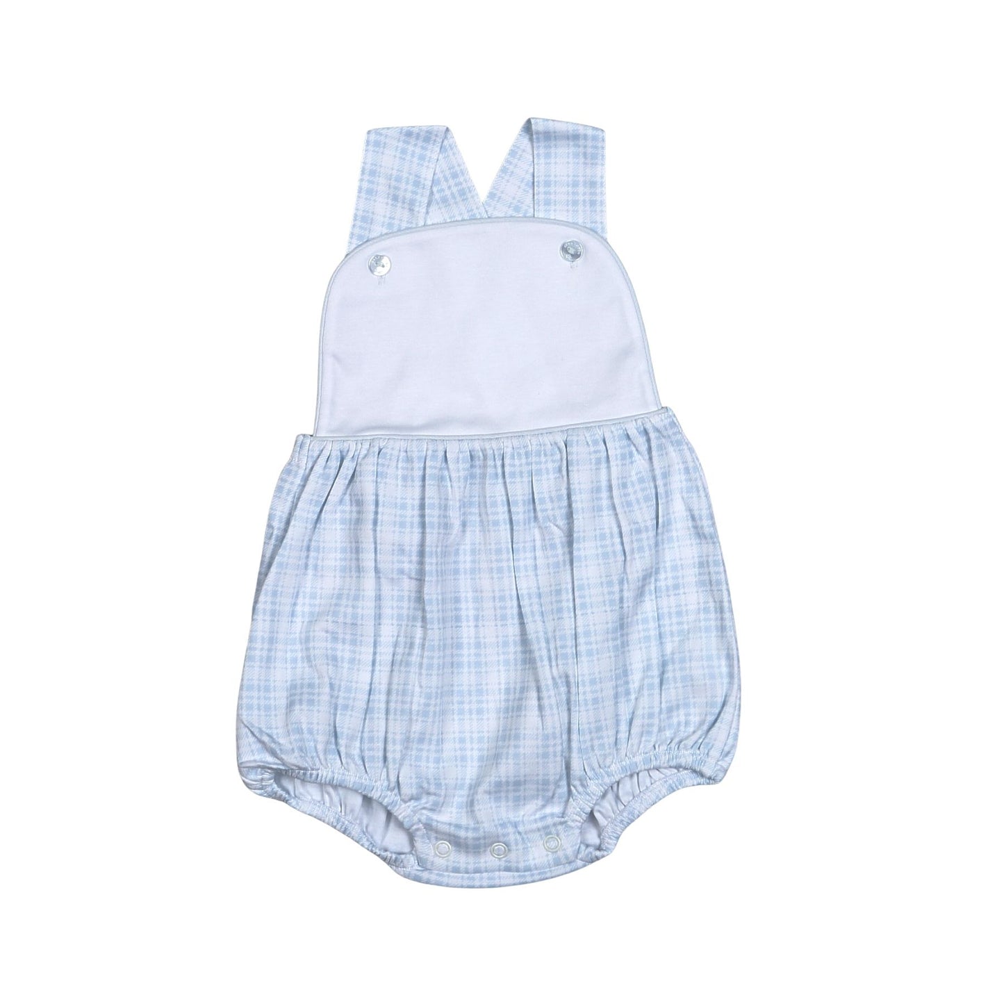 Casey Blue Plaid Pima Sun Bubble