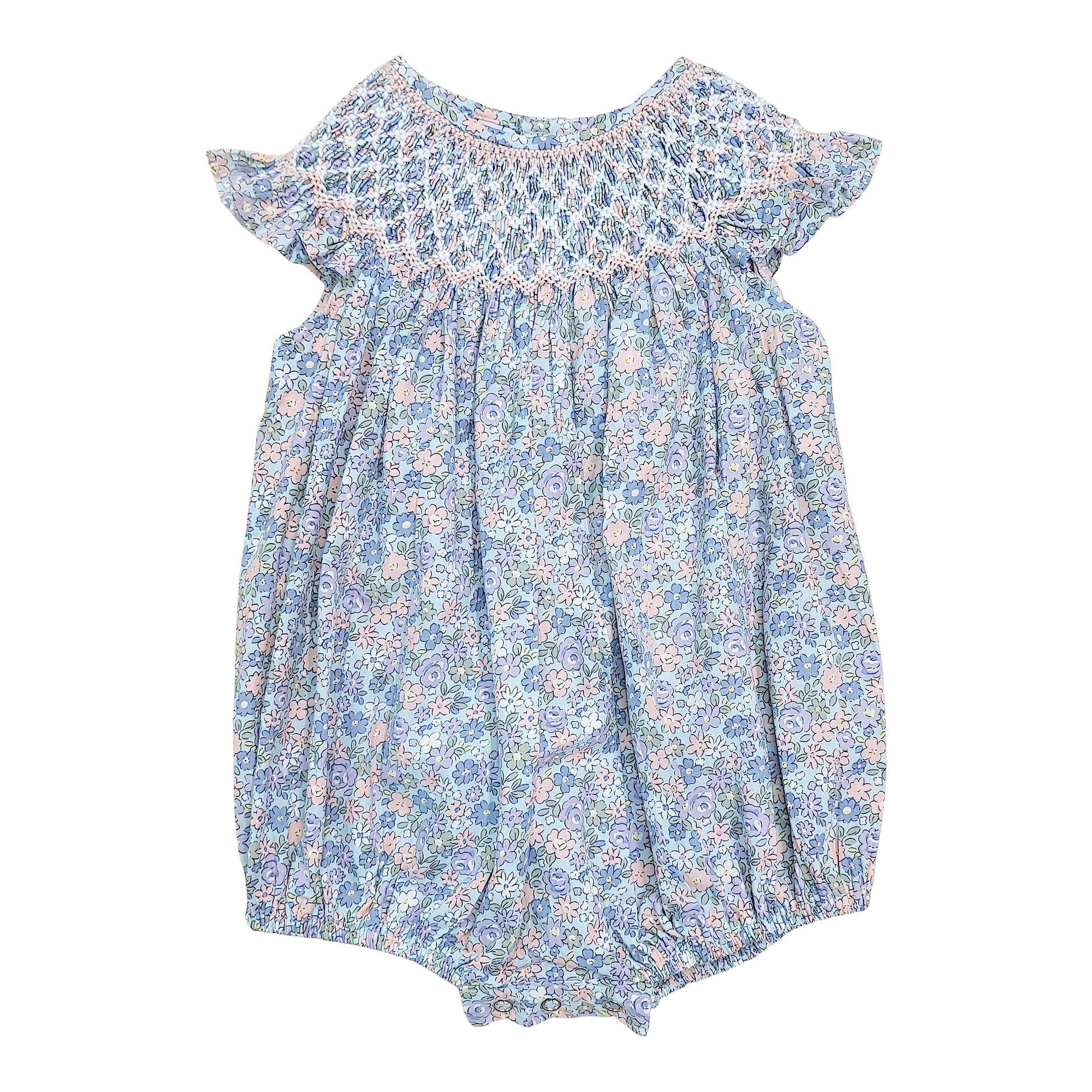 Natalie Floral Smocked Bubble