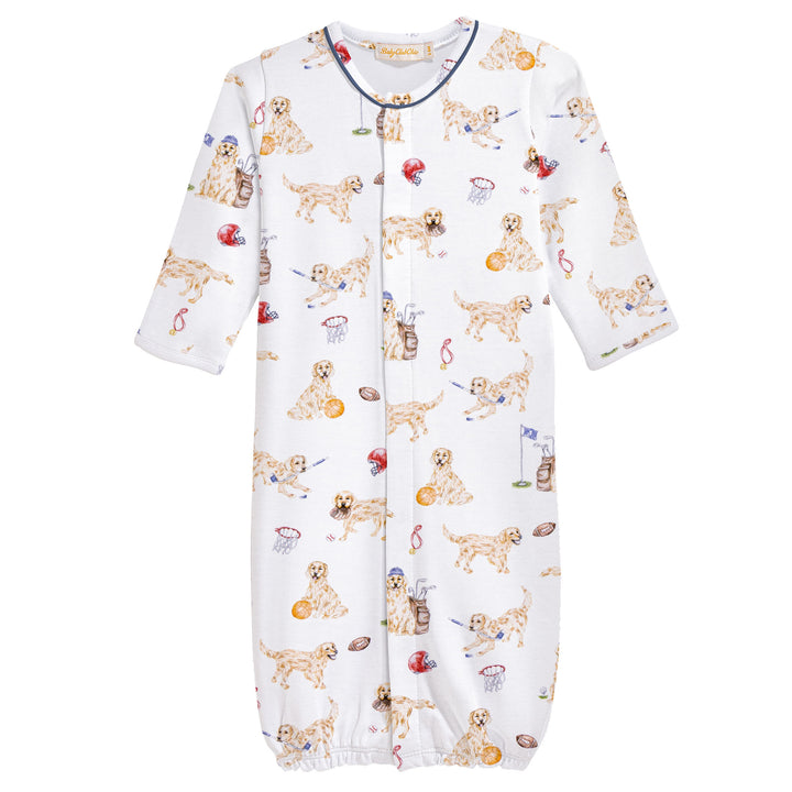 Golden League Printed Pima Converter Gown w Piping