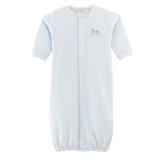 Blue Converter Gown w/ Piping | Cute Rocking Horse