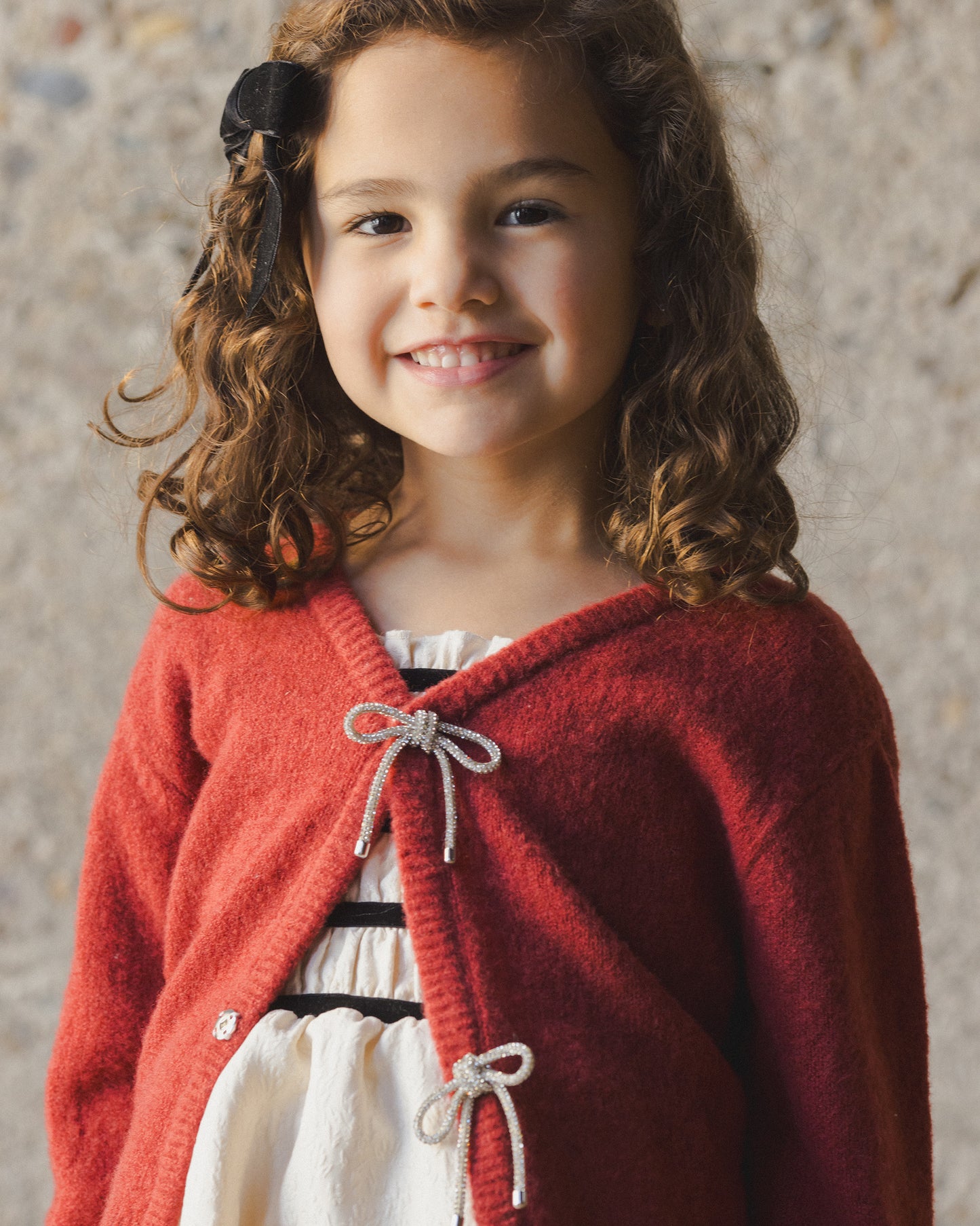 BOW CARDIGAN | RUBY