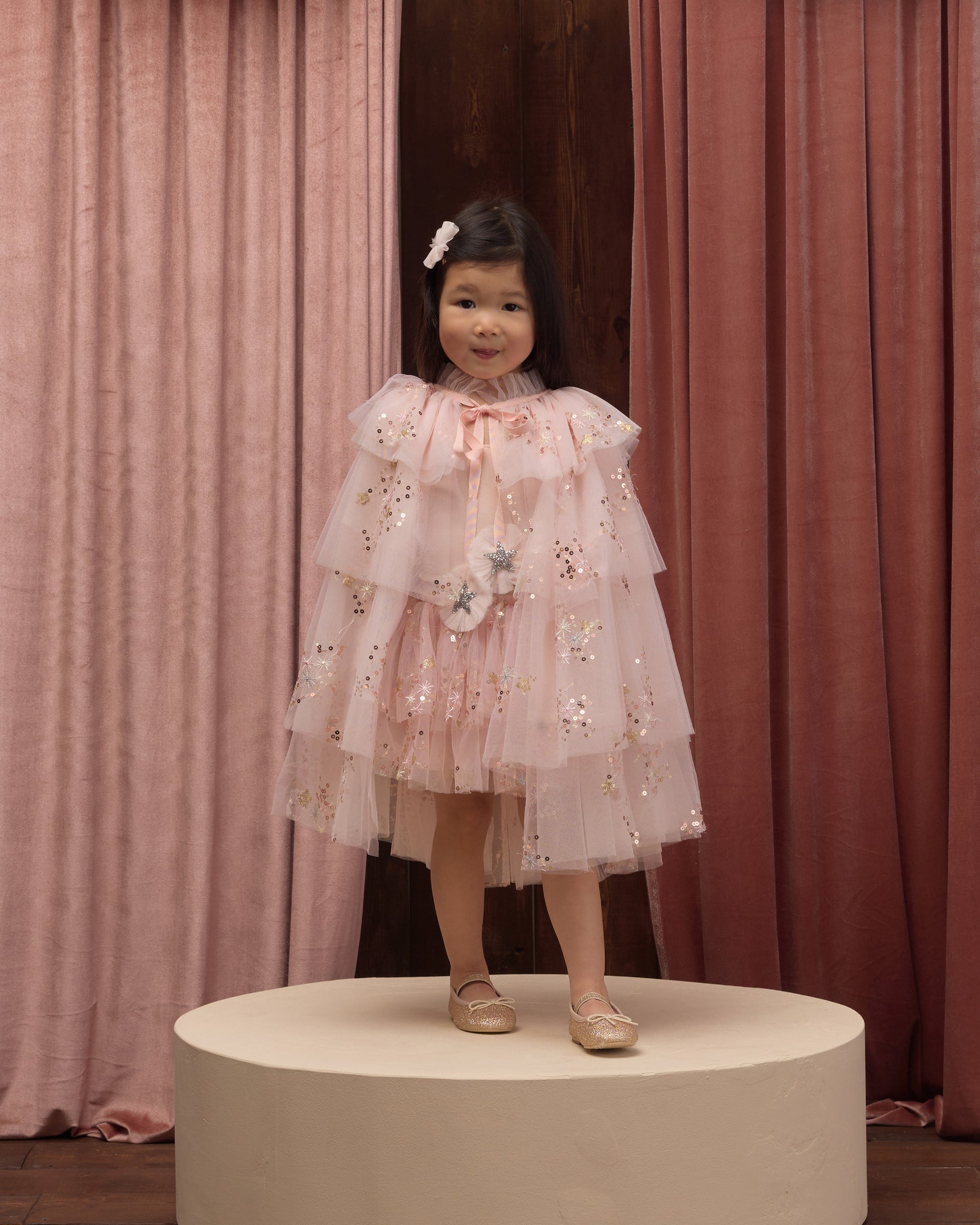 TULLE CAPE PINK