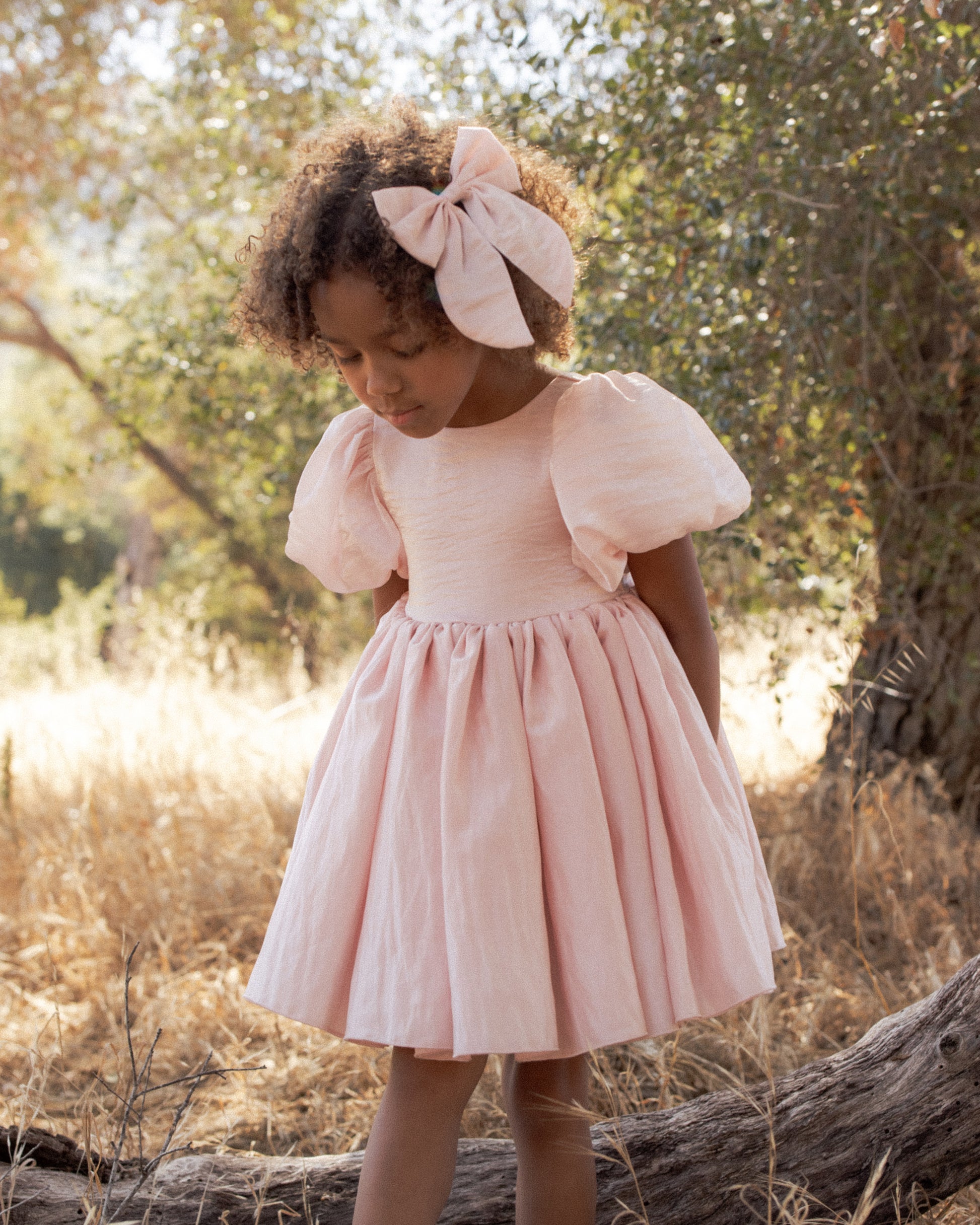 SOFIA DRESS ROSE SHIMMER