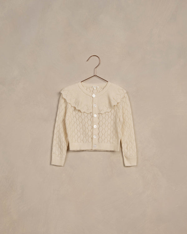 RUFFLE CARDIGAN || IVORY