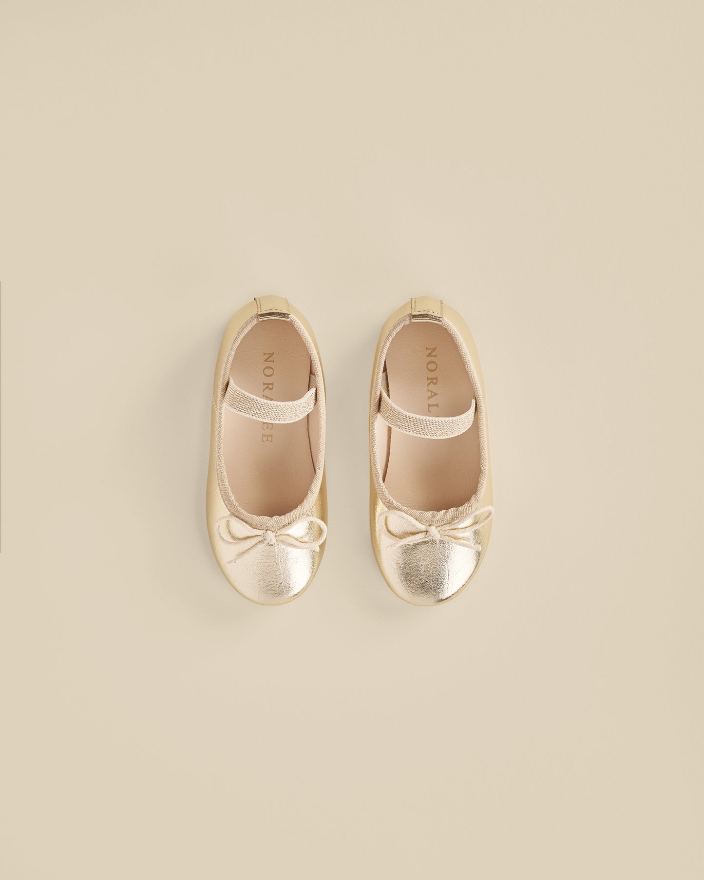 BALLET FLATS || METALLIC ECRU