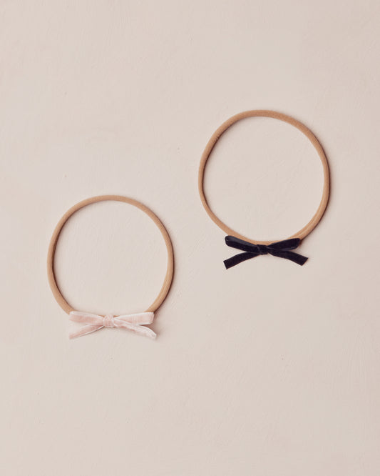 BABY BOW HEADBANDS || ROSE, BLACK