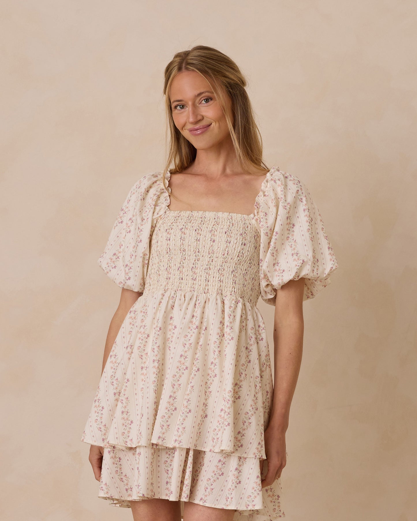 ANNETTE WOMEN'S DRESS || FLORAL STRIPE