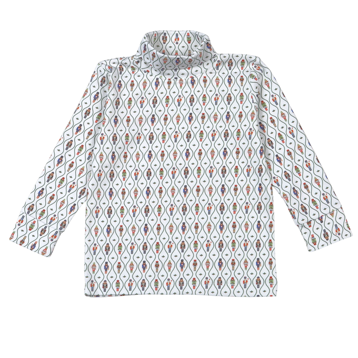 Blue Nutcracker Pima Turtleneck